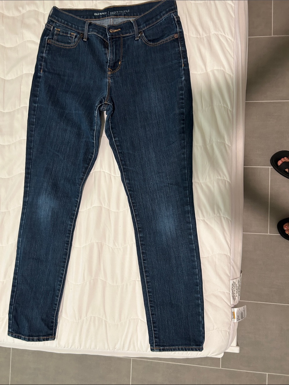 Old Navy Women’s Dark Wash Skinny Jeans - Deep Blue
